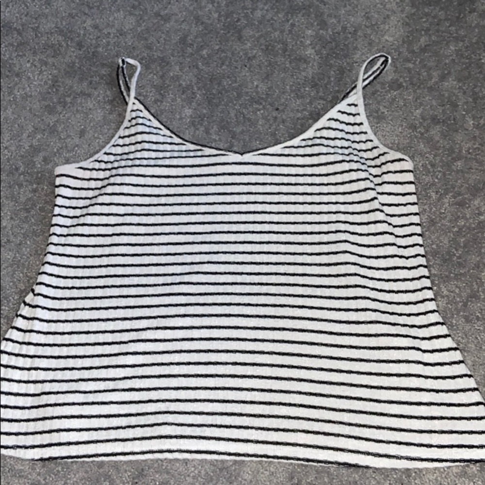 black and white tank top